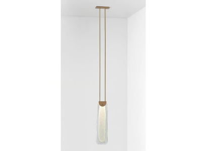 FIZI SLAB - LED blown glass pendant lamp _ Articolo Studio