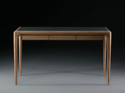 LATUS - Rectangular wooden writing desk with drawers _ Artisan