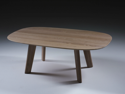 LUC - Oval wooden coffee table _ Artisan