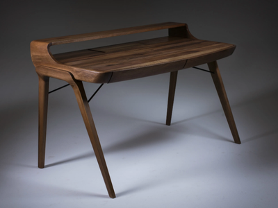 PICARD - Rectangular wooden writing desk with drawers _ Artisan