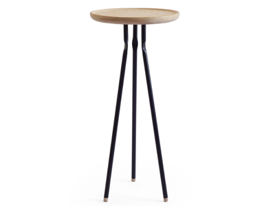 BEND OCCASIONAL TABLE - Round oak high side table _ Askia
