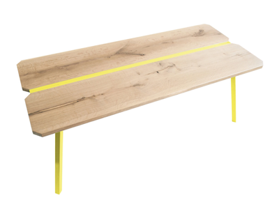 MYWAY - Rectangular steel and wood table _ Askia