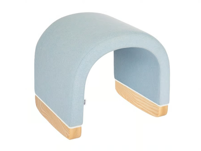 NOMAD - Low upholstered fabric stool _ Askia