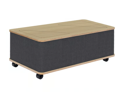THE CATCHER - Contemporary style low felt coffee table with castors _ Askia