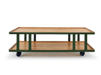 HUTCH - Rectangular coffee table with castors _ atipico
