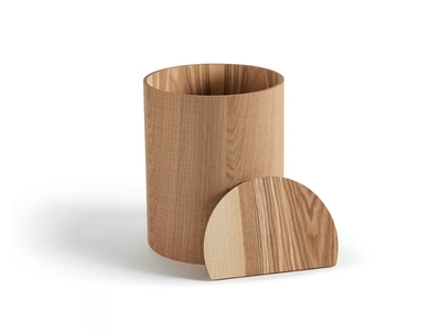 RIVIERA - Engineered wood waste bin _ atipico