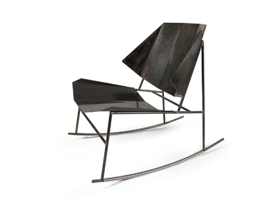 TERRA - Rocking iron garden armchair _ atipico