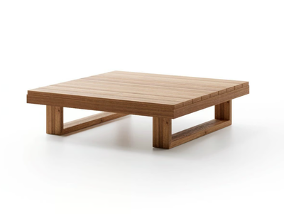 9.ZERO - Square low teak garden side table _ Atmosphera