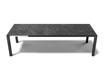 BRIDGE - Extending aluminium and stoneware table _ Atmosphera