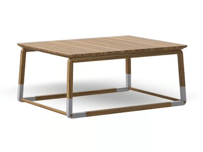 CYCLE - Rectangular low teak garden side table _ Atmosphera