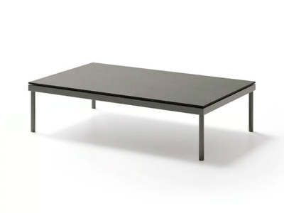 FLASH - Rectangular glass and aluminium garden side table _ Atmosphera