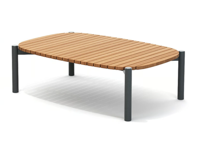 LOBSTER - Low rectangular teak garden side table _ Atmosphera