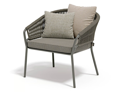 PLEASURE 2.0 - Aluminium and garden armchair with armrests _ Atmosphera