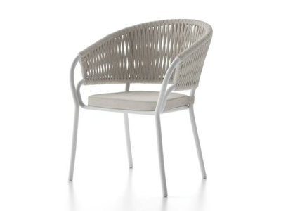 PLEASURE 2.0 - Aluminium chair with armrests with integrated cushion _ Atmosphera