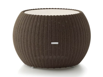 TWIGA - Round low polyethylene garden side table _ Atmosphera
