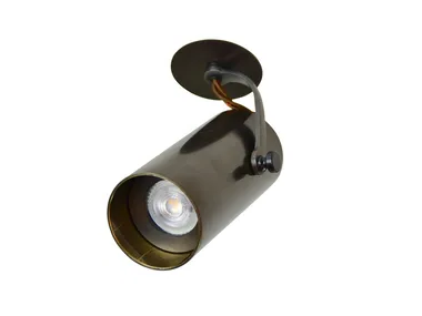 TUBELUM DISC WITH SPRINGS - Semi-inset adjustable brass ceiling lamp _ Authentage Lighting