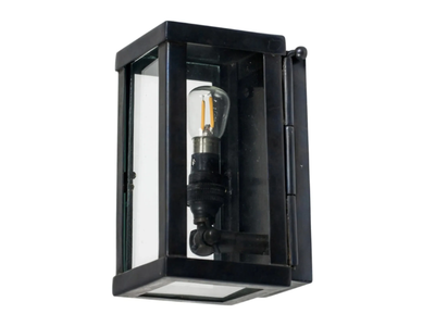 VITRINE PETITE 1L - Glass and brass outdoor wall lamp _ Authentage Lighting
