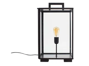 VITRINE TABLE LANTERN INDOOR - LED brass table lamp _ Authentage Lighting