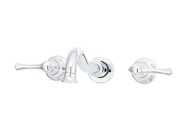 TRADITION B72 - 3 hole wall-mounted washbasin tap with individual rosettes _ BARIL