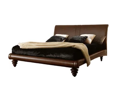 FASHION TIME - Upholstered leather bed _ Barnini Oseo
