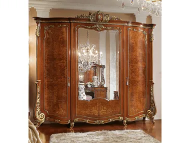 FIRENZE - Mirrored wood veneer wardrobe _ Barnini Oseo