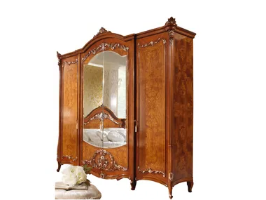 PRESTIGE PLUS - Mirrored wooden wardrobe with drawers _ Barnini Oseo