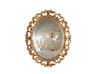 PRESTIGE PLUS - Oval framed wall-mounted wooden mirror _ Barnini Oseo