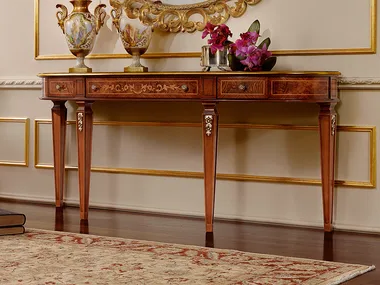 REGGENZA LUXURY - Demilune console table with drawers _ Barnini Oseo
