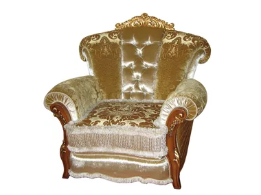 REGGENZA LUXURY - Upholstered fabric armchair with armrests _ Barnini Oseo