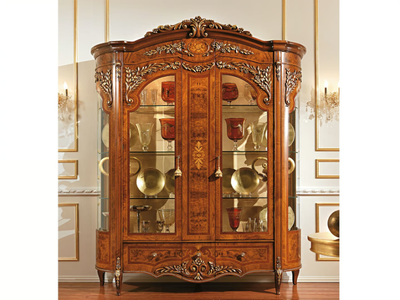 REGGENZA LUXURY - Wood and glass display cabinet _ Barnini Oseo