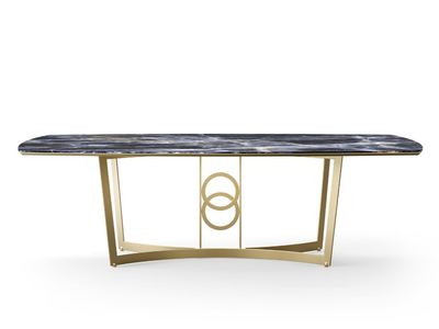 ROBERTO BARNINI - Rectangular metal table _ Barnini Oseo