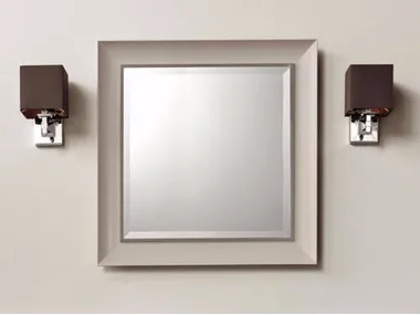 ARUM - Square wall-mounted framed mirror _ BATH&BATH