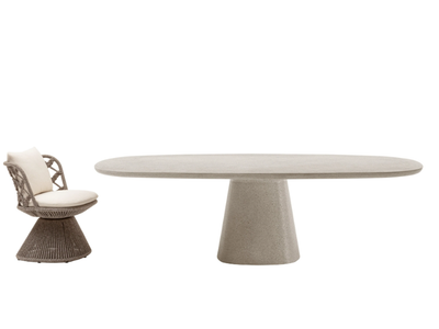 ALLURE O' OUTDOOR - Garden table with cement base and cement/stoneware top _ B&B Italia Outdoor