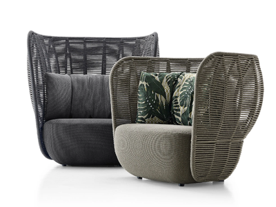 BAY - High-back garden armchair _ B&B Italia Outdoor