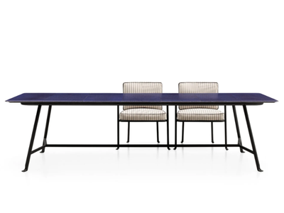 BOREA - Rectangular garden table with lava stone _ B&B Italia Outdoor