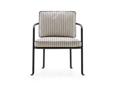 BOREA - Upholstered fabric garden chair with armrests _ B&B Italia Outdoor