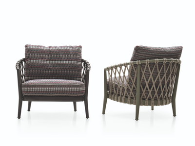 ERICA '19 - Fabric garden armchair with armrests _ B&B Italia Outdoor