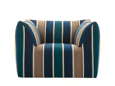 LA BAMBOLA OUTDOOR - Upholstered fabric garden armchair _ B&B Italia Outdoor