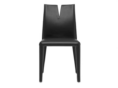 CUTTER - Upholstered tanned leather chair _ B&B Italia