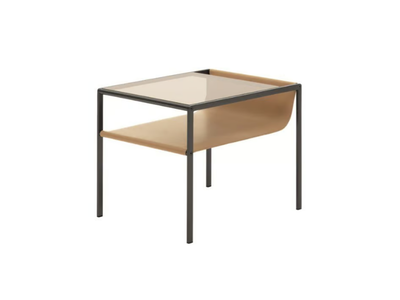 QUIET LINES - Rectangular metal coffee table with integrated magazine rack _ B&B Italia