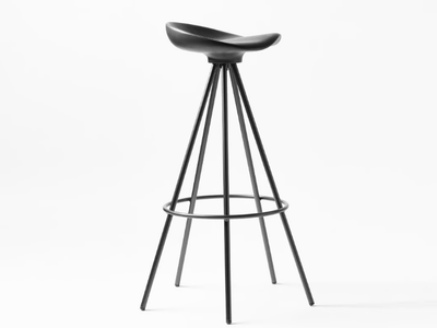 JAMAICA - High trestle-based aluminium and wood stool _ BD Barcelona Design