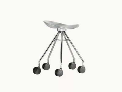 JAMAICA - Low aluminium stool with castors _ BD Barcelona Design