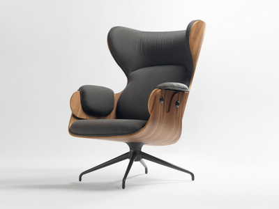 LOUNGER - Upholstered fabric armchair high-back _ BD Barcelona Design