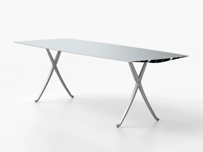 TABLE B 90 - ALUMINIUM - Rectangular aluminium table _ BD Barcelona Design