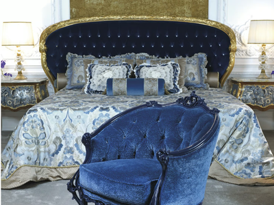 3690 - Velvet bed with tufted headboard _ Bellotti Ezio