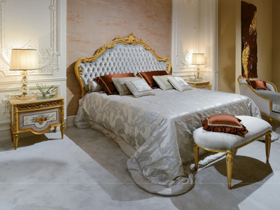 3700_LUIGI XVI - Velvet double bed with tufted headboard _ Bellotti Ezio