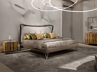 CRONO - Ash double bed with tufted headboard with upholstered headboard _ Bellotti Ezio