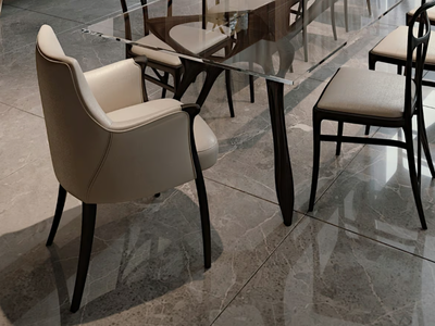 DEMETRA - Upholstered fabric chair with armrests _ Bellotti Ezio