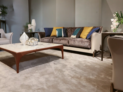 EGEA - Upholstered 3 seater leather sofa _ Bellotti Ezio