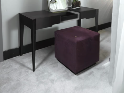 FRINE - Tufted upholstered square nabuk pouf _ Bellotti Ezio